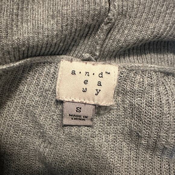 A New Day S Gray Open Front Cardigan Sweater Viscose Nylon Modal - Picture 4 of 7